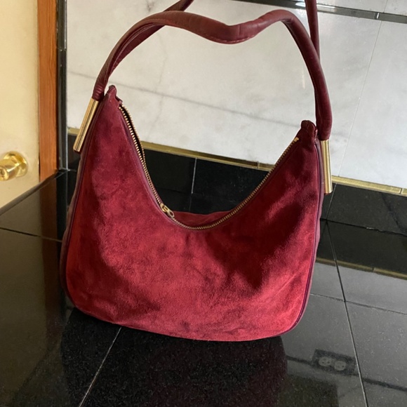 Susan Gail  VINTAGE Amber Suede Shoulder Bag - Picture 12 of 12